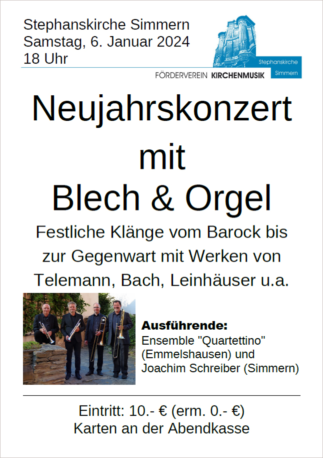 Neujahrskonzert in der Simmerner Stephanskirche