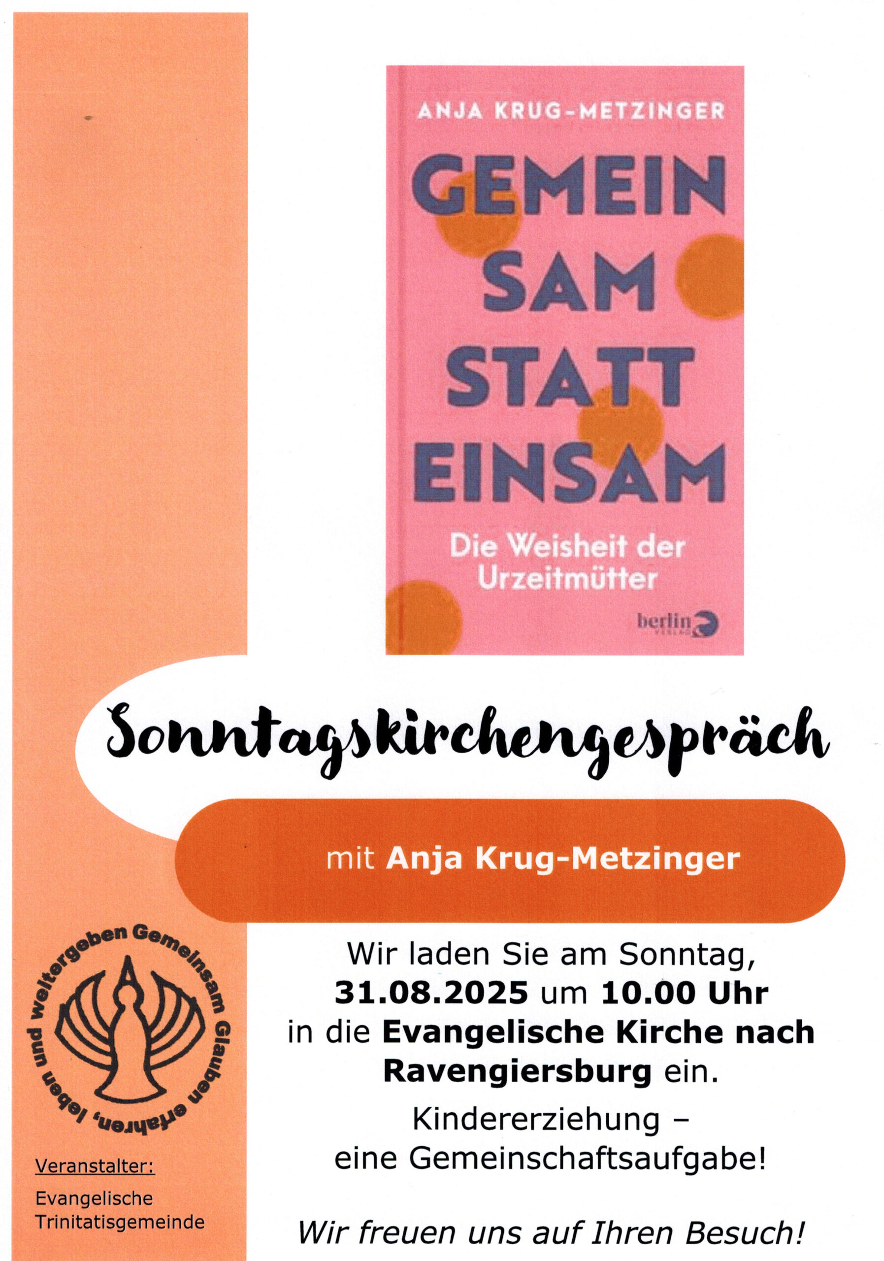 Sonntagskirchengespräch in Ravengiersburg mit Anja Krug-Metzinger