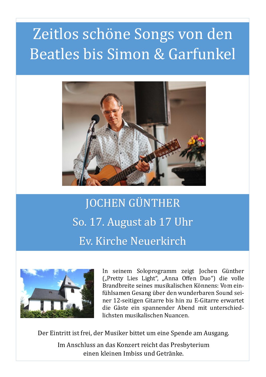 Zeitlos schöne Songs von den Beatles bis Simon & Garfunkel