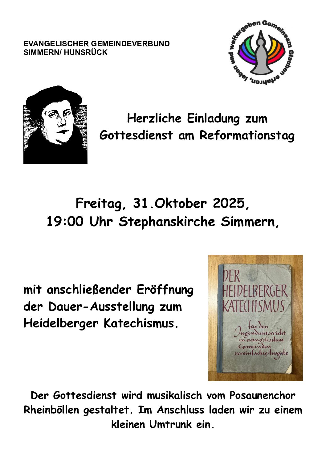 Gottesdienst zum Reformationstag mit Ausstellungseröffnung