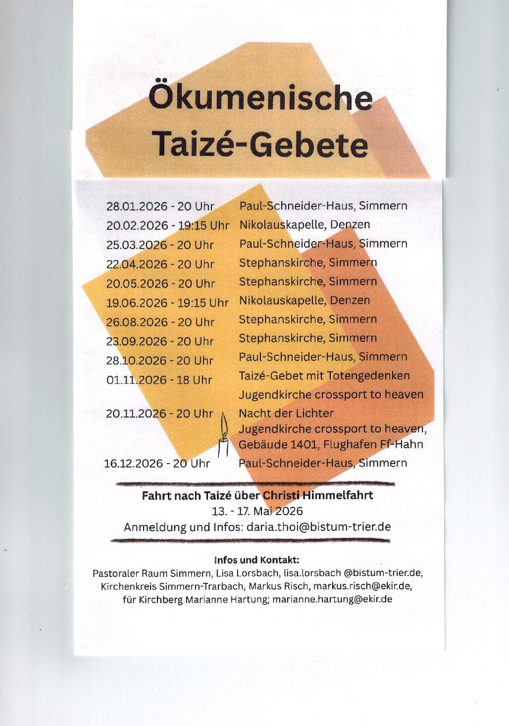 Ökumenische Taizé-Gebete