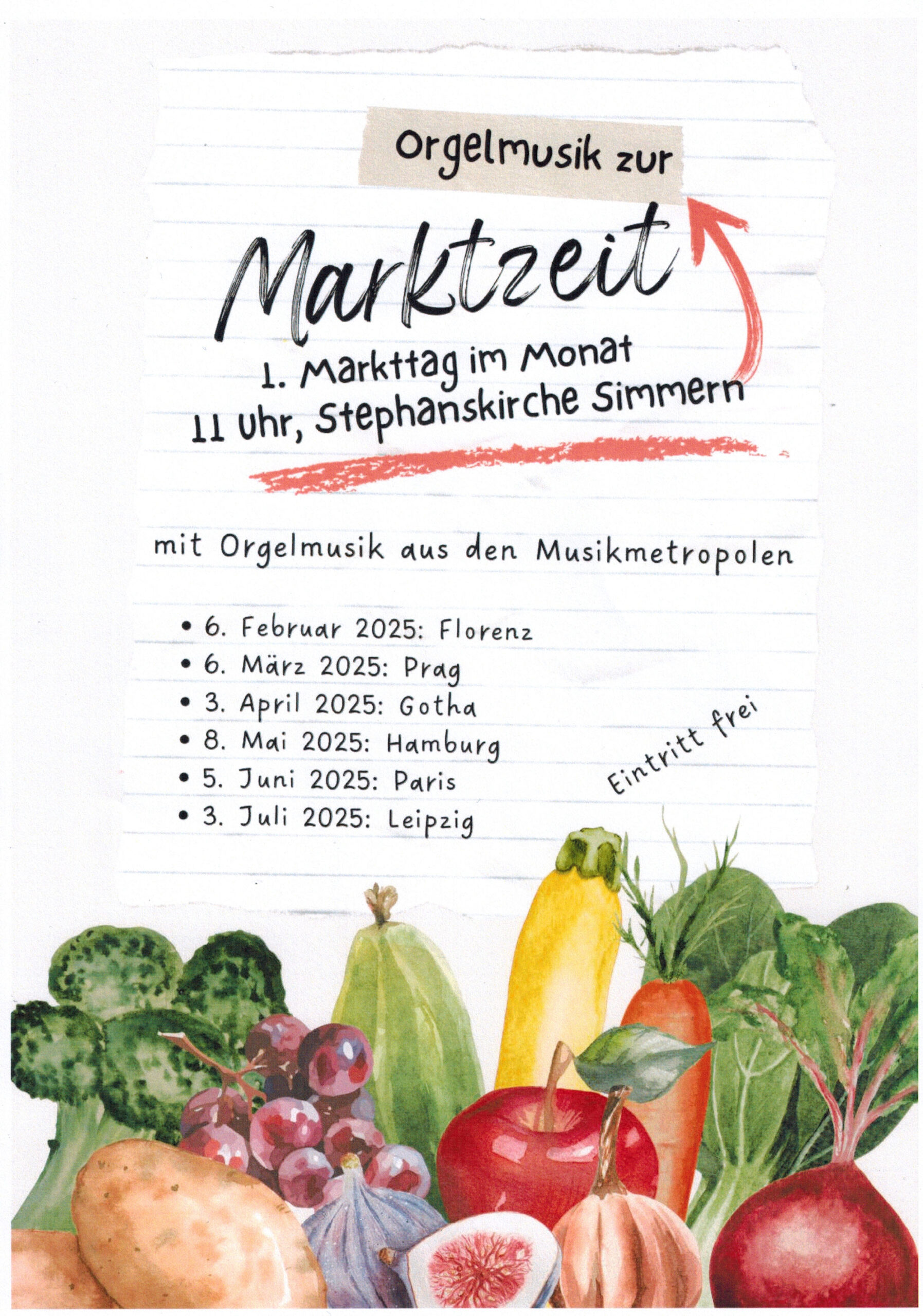 Orgelmusik zur Markzeit - 1. Markttag im Monat in der Stephanskirche