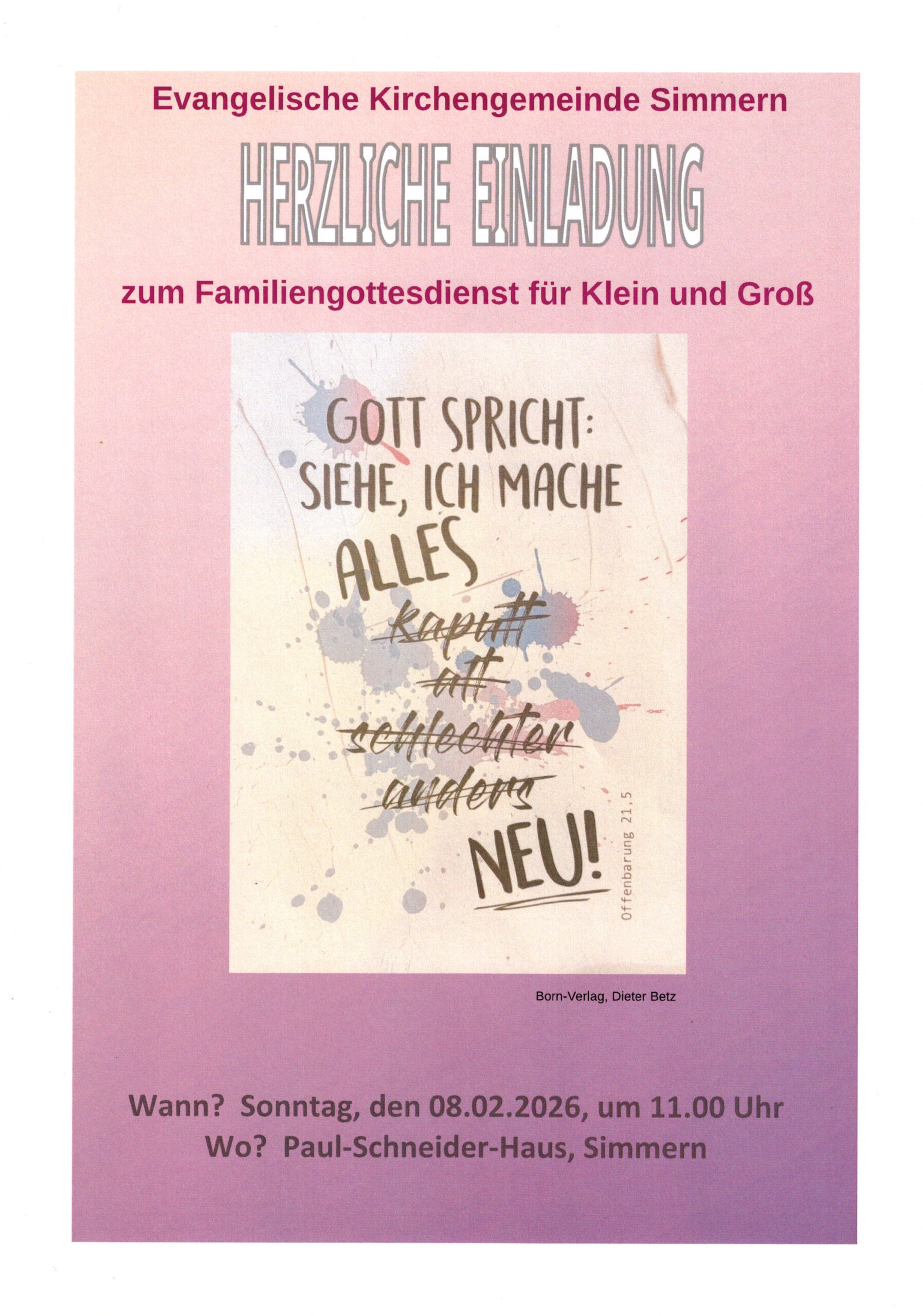 Familiengottesdienst für Klein und Groß