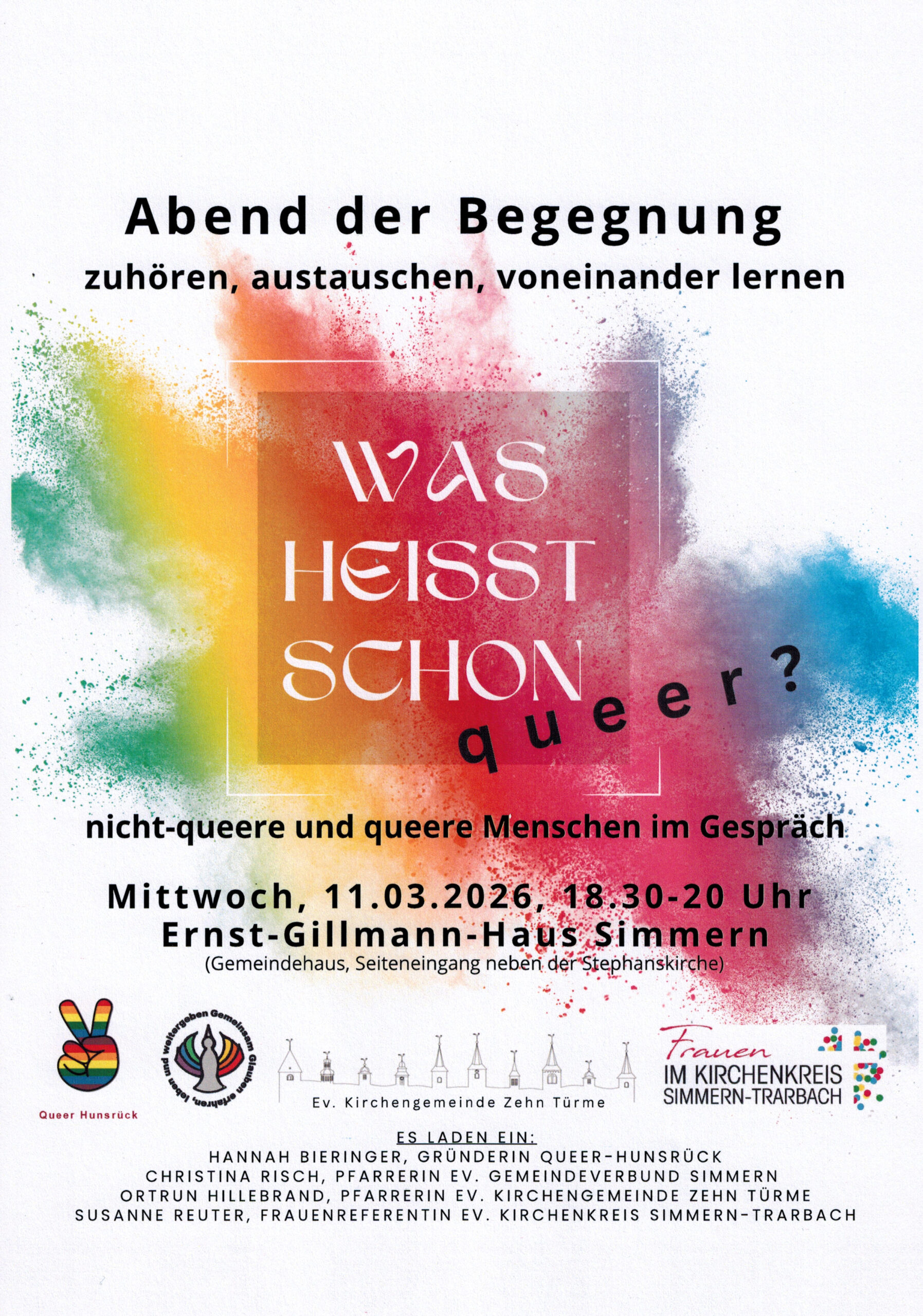 Abend der Begegnung - zuhören, austauschen, voneinander lernen