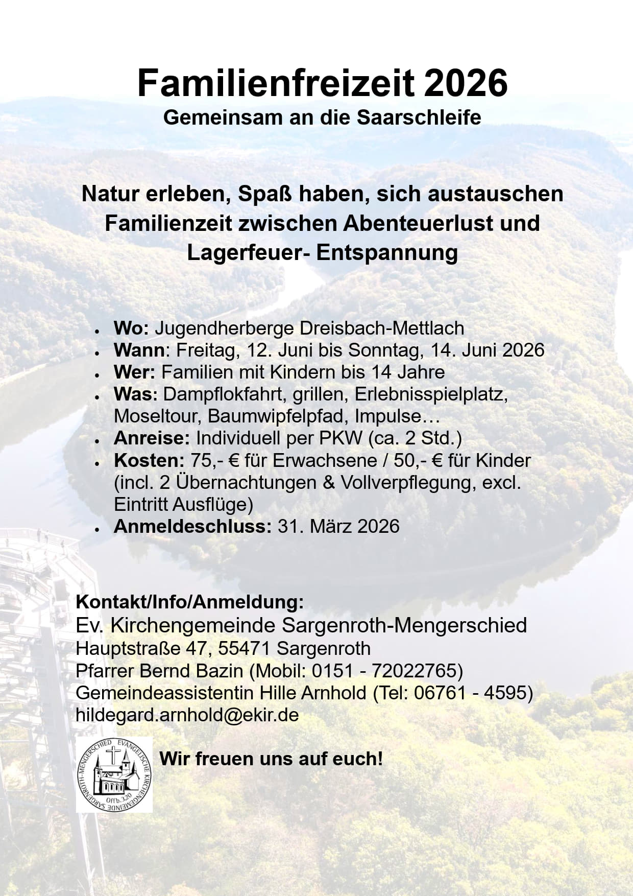 Familienfreizeit vom 12.-14.06.2026