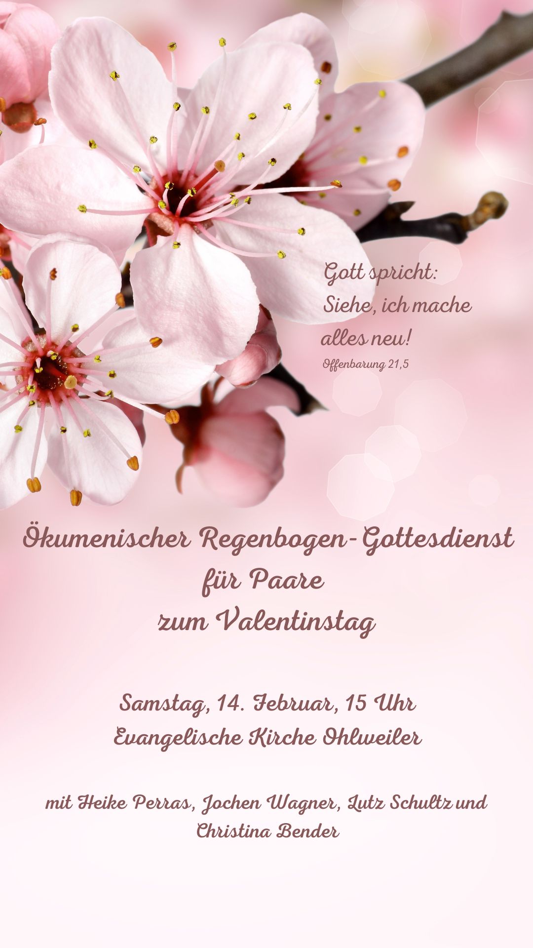 ökum. Regenbogen-Gottesdienst für Paare zum Valentinstag
