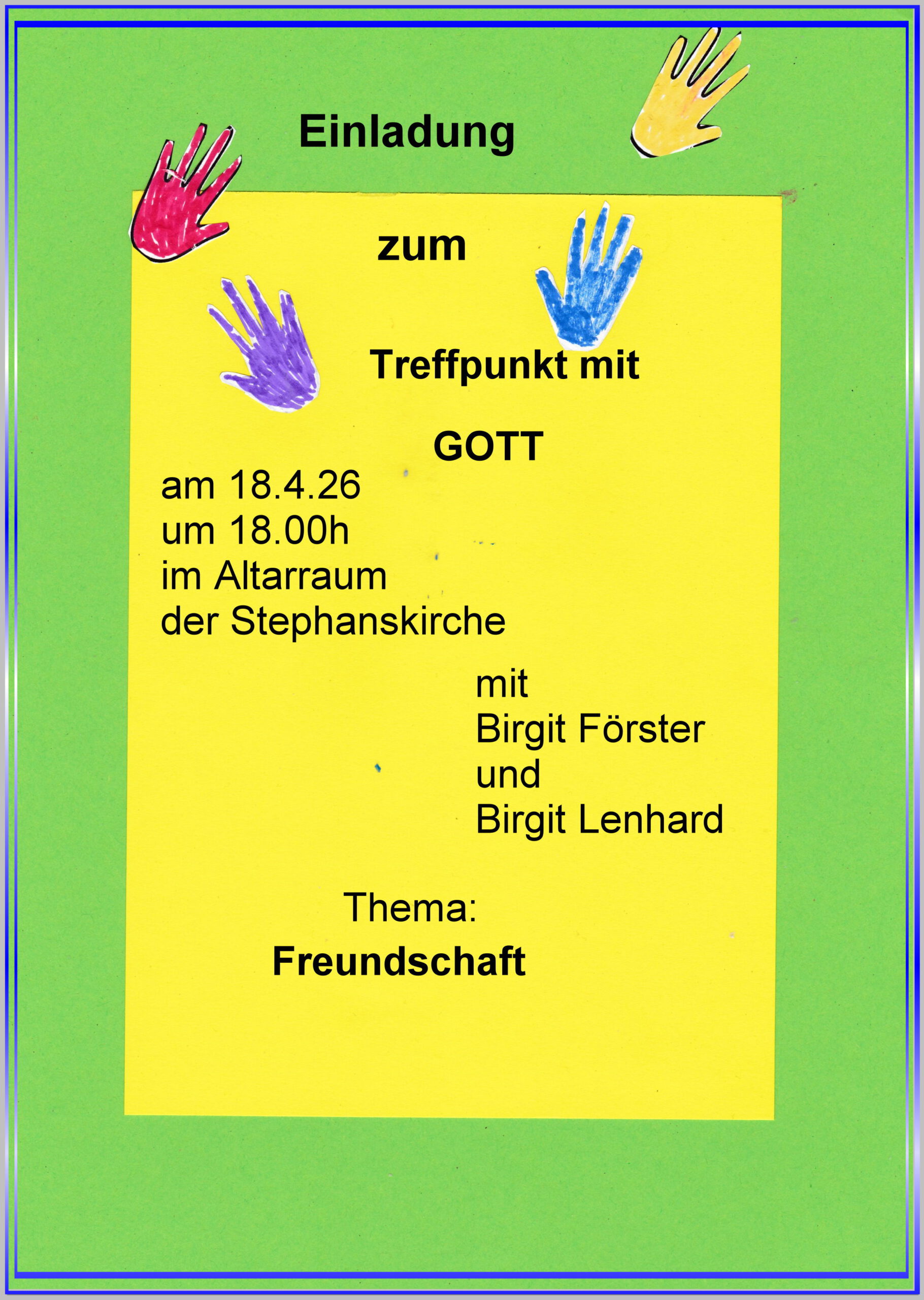 Treffpunkt mit Gott - im Altarraum der Stephanskirche