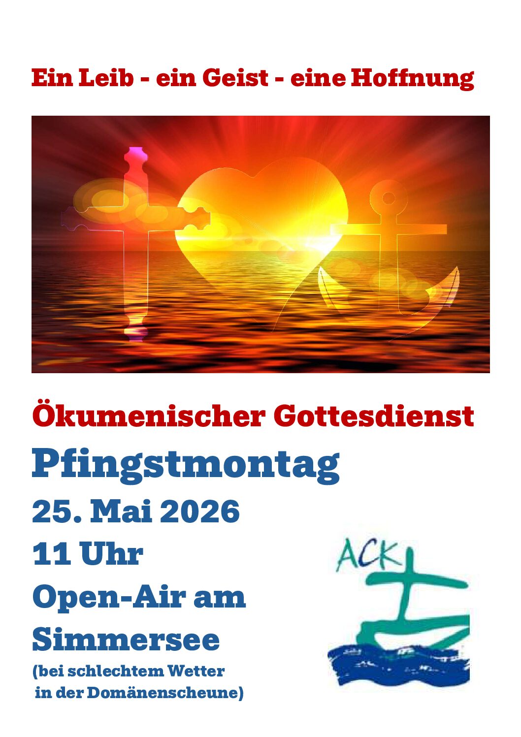 Ökum. Gottesdienst an Pfingstmontag