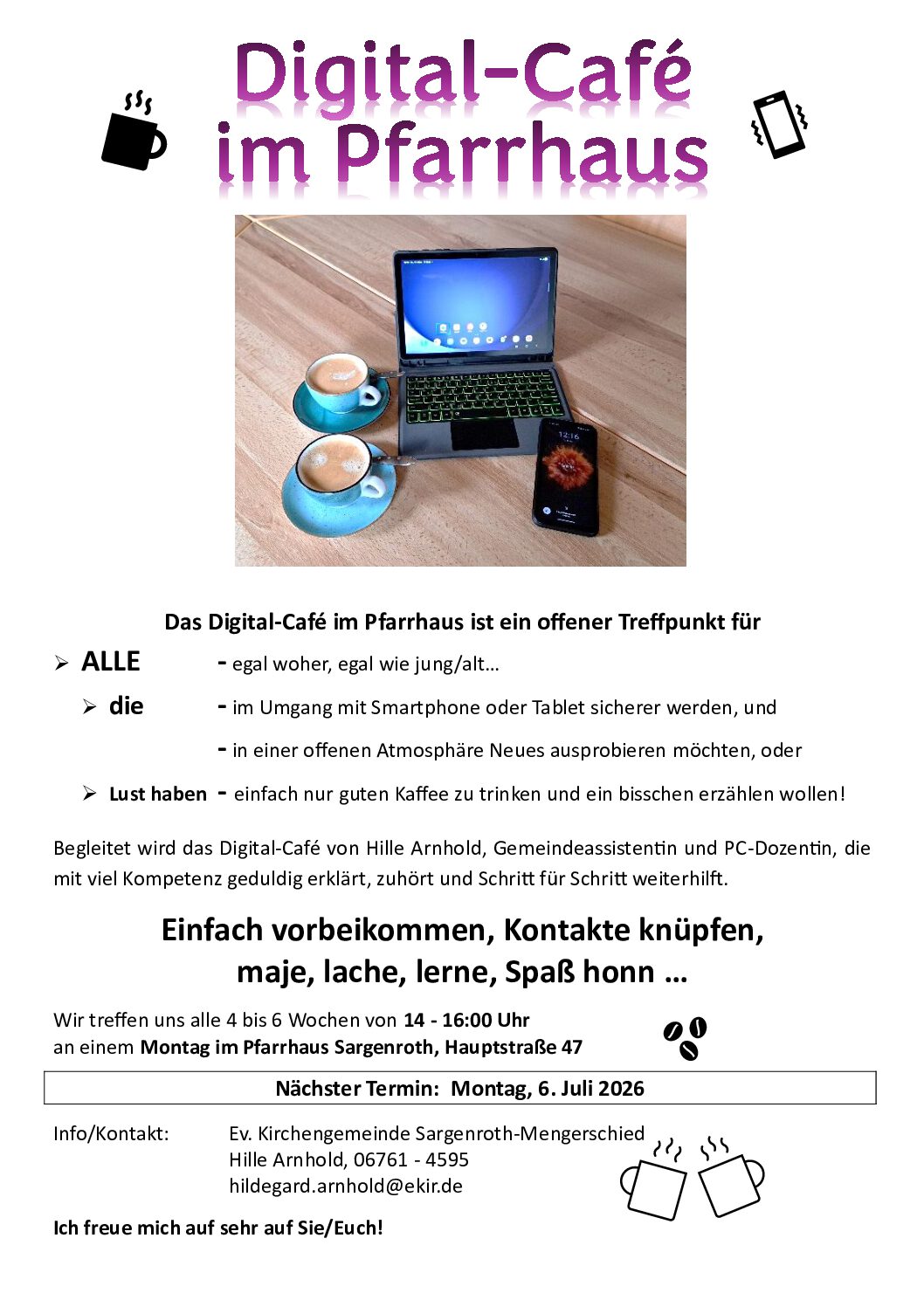 Digital-Café im Pfarrhaus Sargenroth