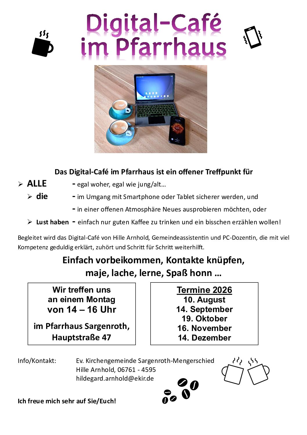 Digital-Café im Pfarrhaus Sargenroth