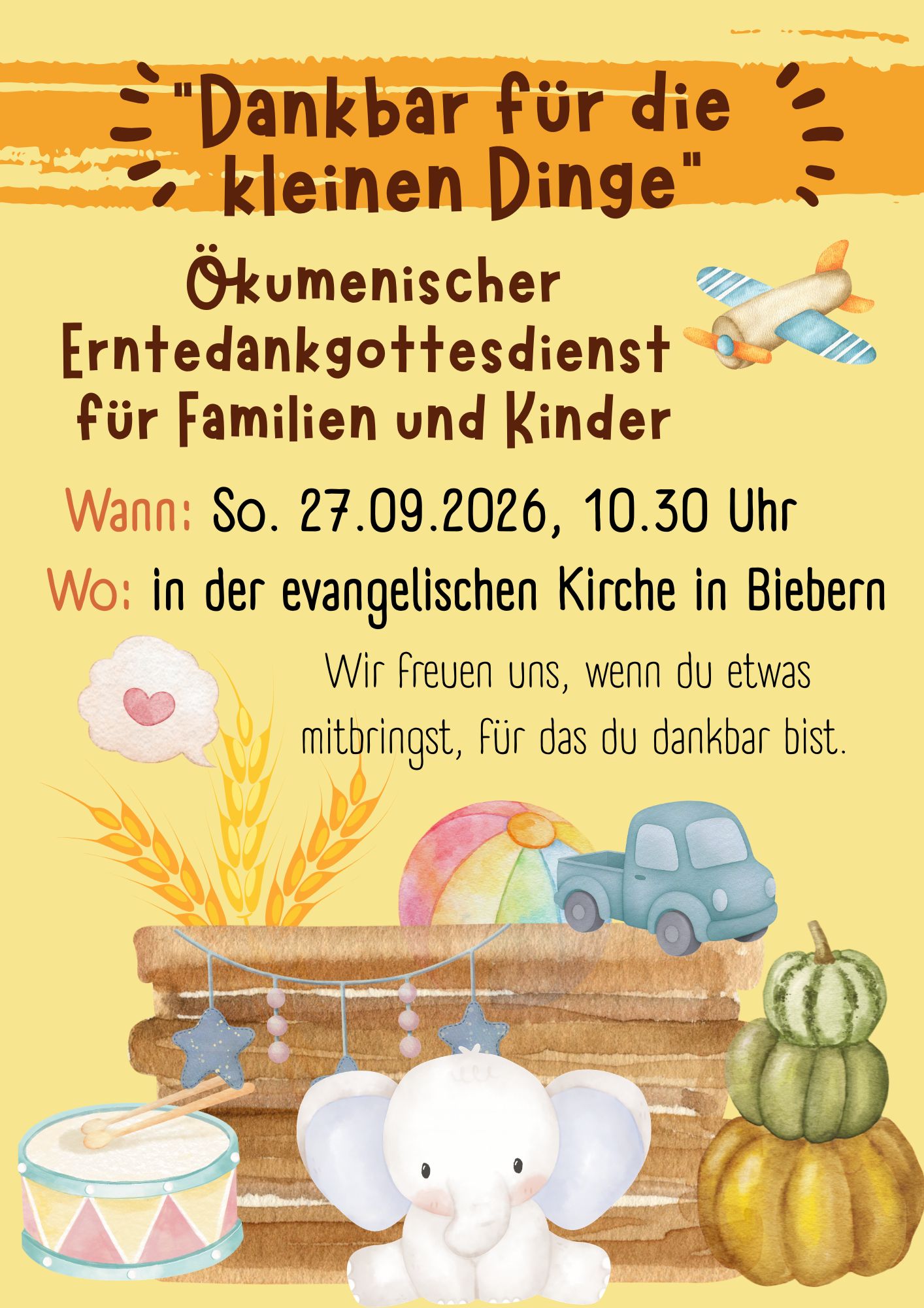ökum. Erntedankgottesdienst für Familien und Kinder