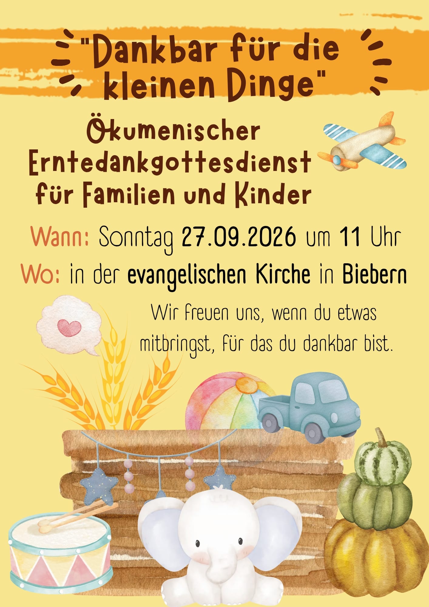 ökum. Erntedankgottesdienst für Familien und Kinder