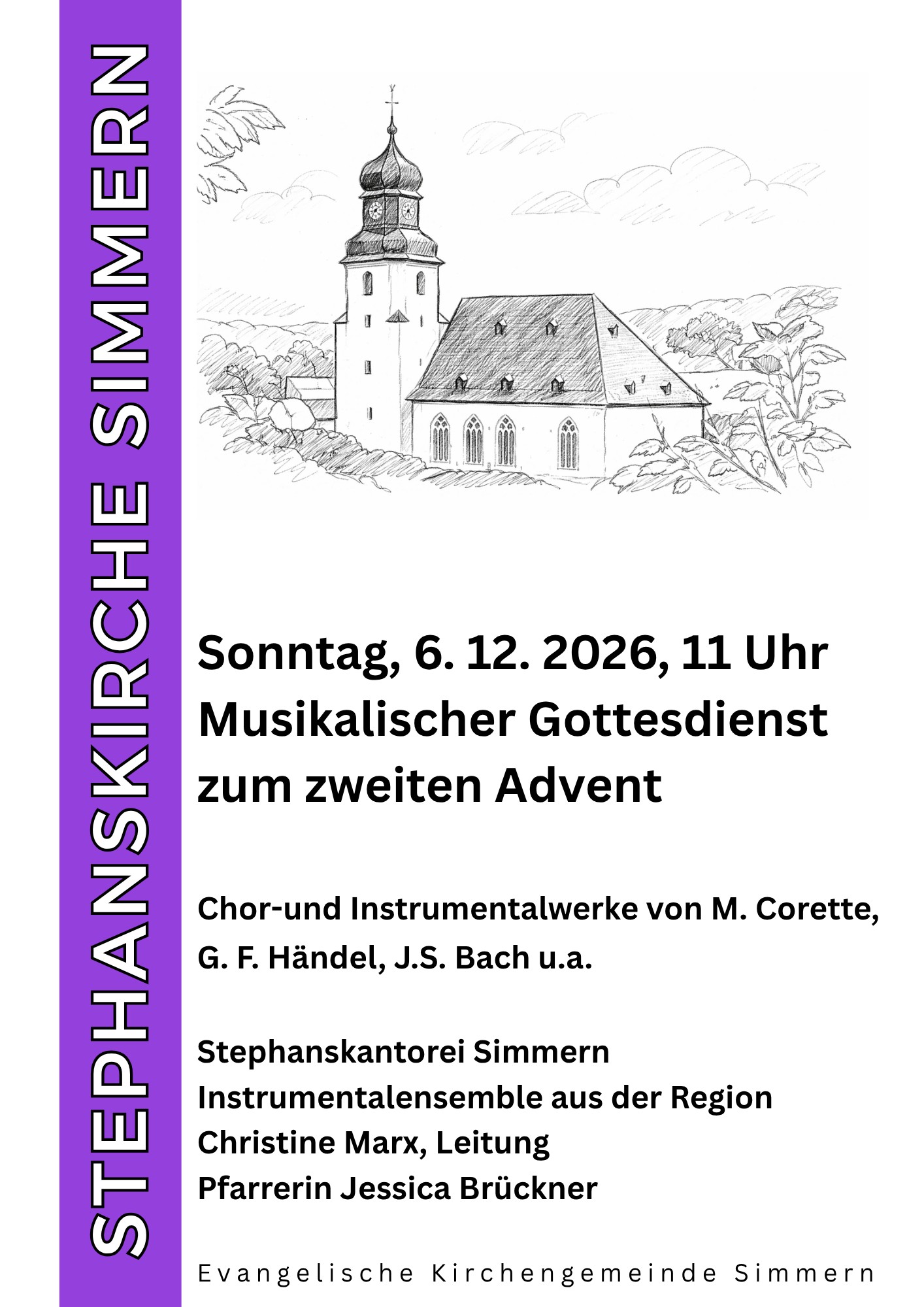 Musikalischer Gottesdienst zum 2. Advent in der Stephanskirche
