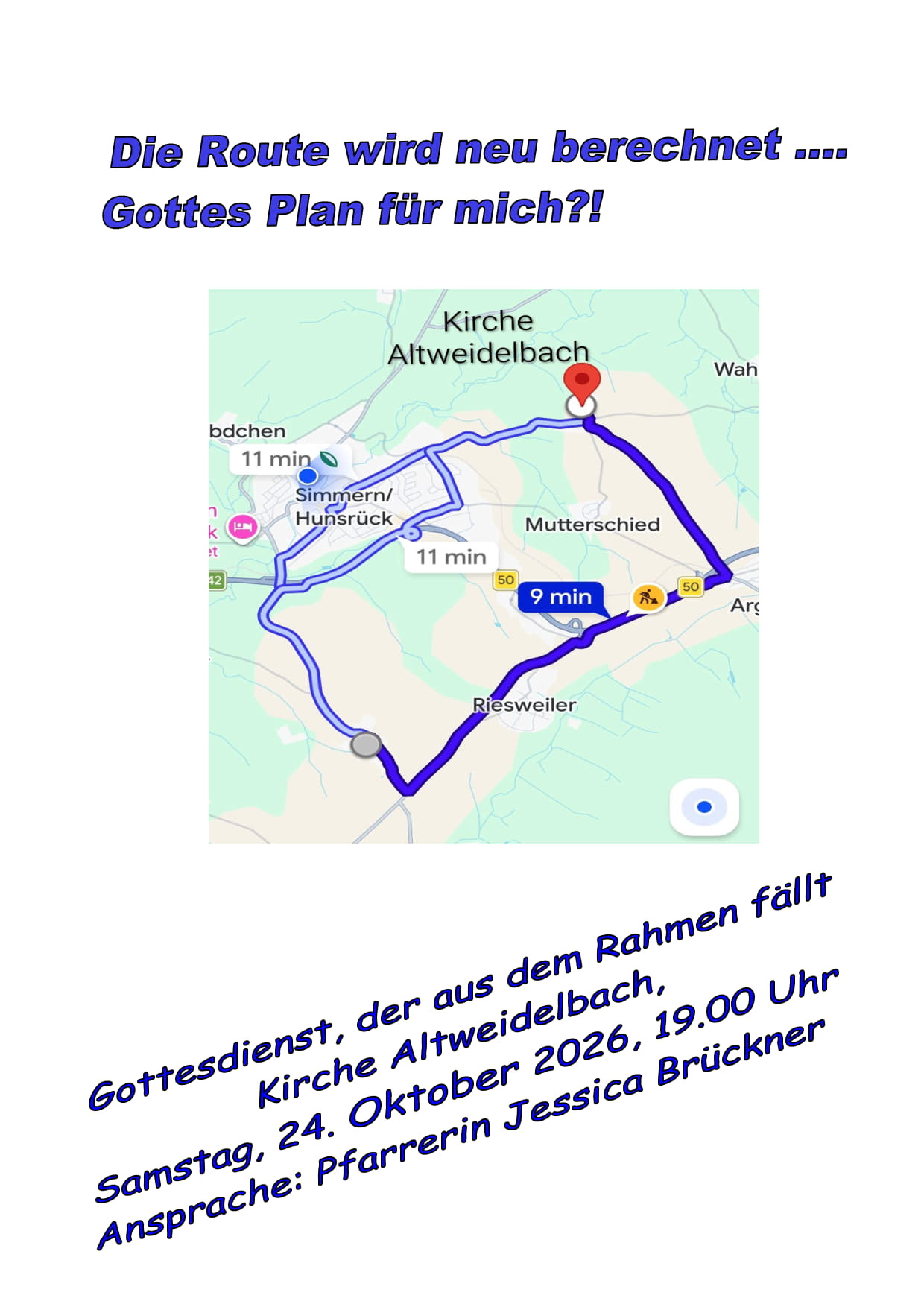 Gottesdienst, der aus dem Rahmen fällt in Altweidelbach
