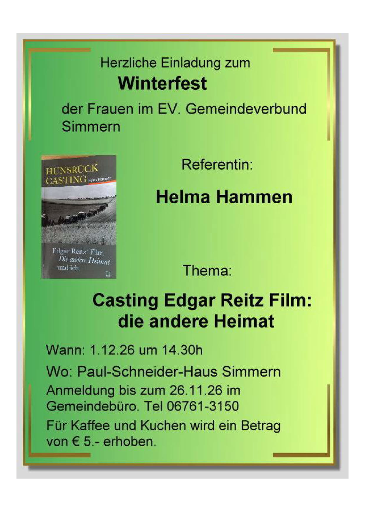 Winterfest der Frauen im Ev. Gemeindeverbund